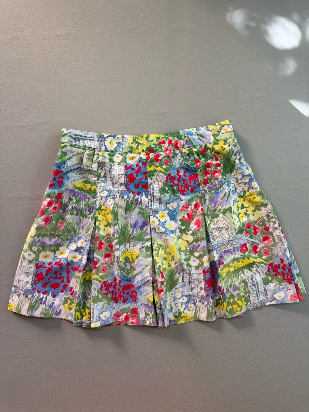 Tail English Garden Floral Vintage Tennis Skirt Pleated Vintage 12 Runs Small